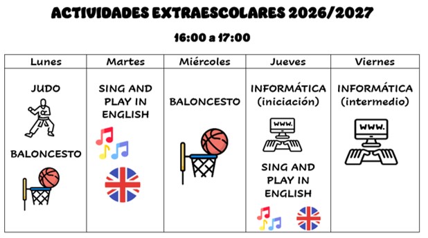 EXTRAESCOLARES 2026-2027 EXTRAESCOLARES 2026-2027